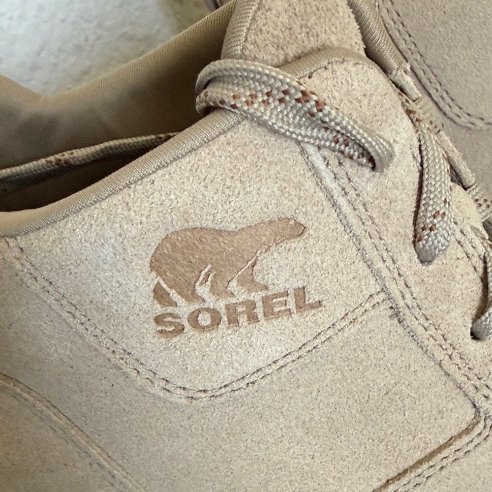 NWOT Sorel Taupe Suede Wedge Lace-Up Ankle Booties. - Picture 2 of 14